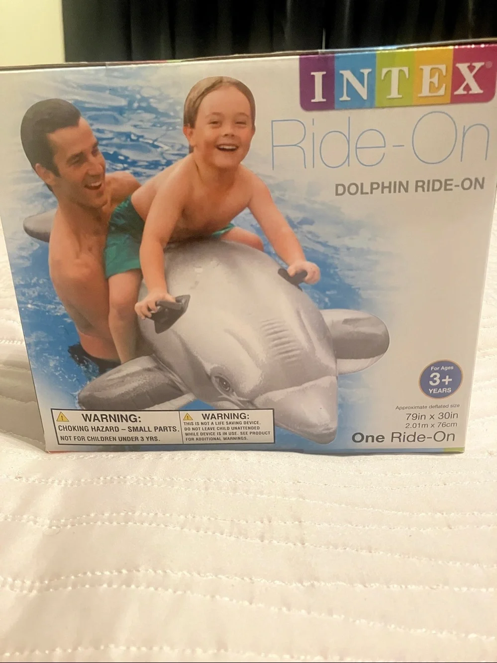 Silver Dolphin Ride-On Float for Kids
